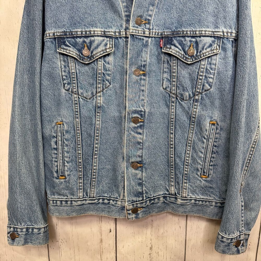 Vintage Levis 70507 Trucker Jacket L Mens Blue Denim Y2K Classic 90s Streetwear - Picture 9 of 15